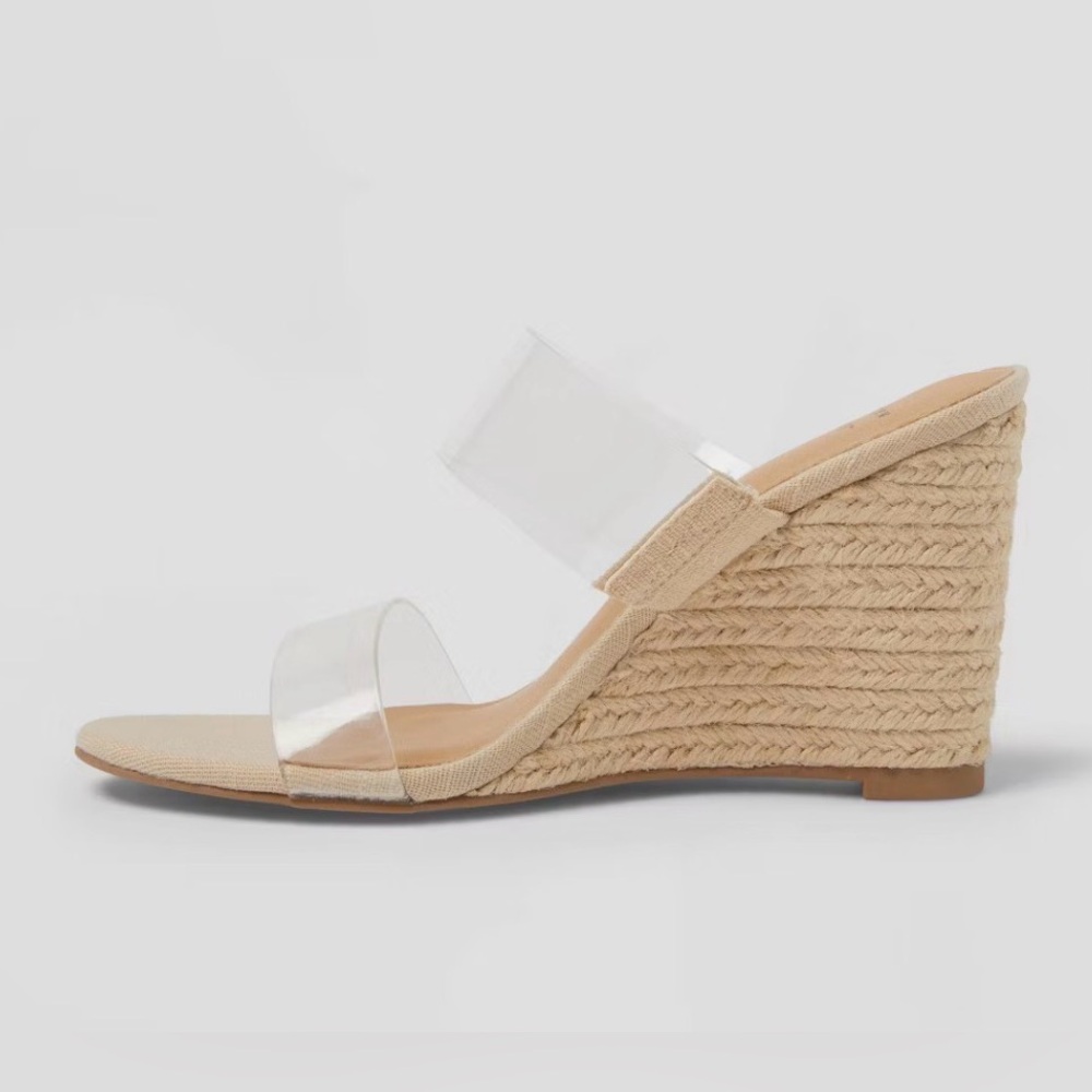 Women's Ansel Double Band Open Toe Wedge Heels - a new day - tan - new - Picture 2 of 7